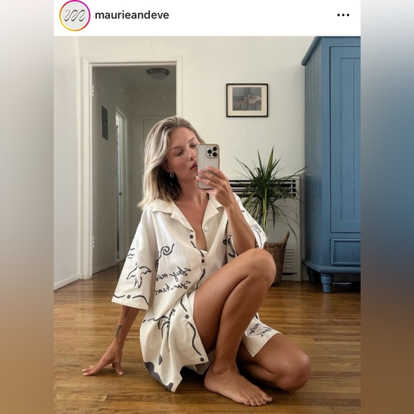 Maurie & Eve Sky Minded Shirt Mini Dress & Shorts Set - Picture 5 of 13